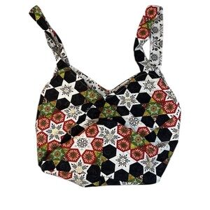 Handmade Christmas Holiday Snowflake Tote Bag